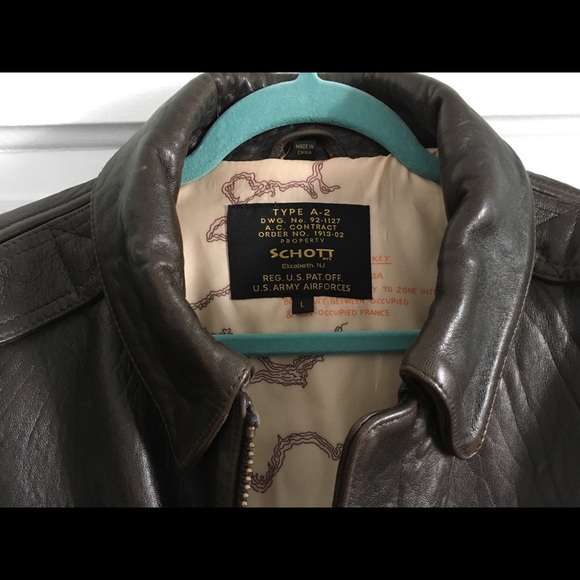 NWOT Schott NYC A-2Leather Flight Jacket - Picture 5 of 6